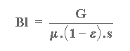 Bl = (G) / (mu.{1-epsilon}.s)