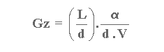 Gz = (L/d) * (alpha/{d.V})